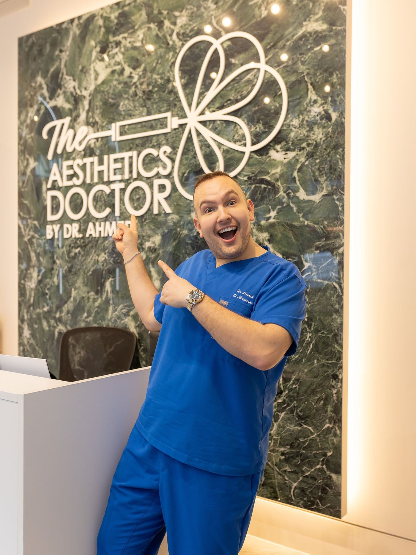ahmed in new clinic reception